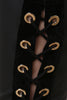 High Waist Vegan Leather Ankle Lace Up Leggings