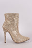 Glitter Pointy Toe Stiletto Booties