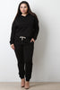Casual Soft Knit Drawstring Jogger Pants