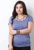 Smooth Satin Cinched Detail Strappy Caged Top