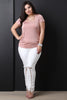 Smooth Satin Cinched Detail Strappy Caged Top